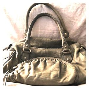 Botkier calf skin shoulder bag - grey/blue